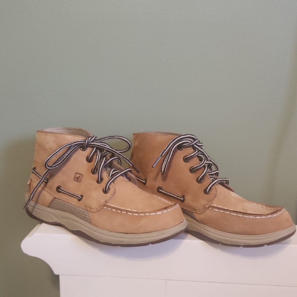 Sperry Brown Kids Boots with Laces